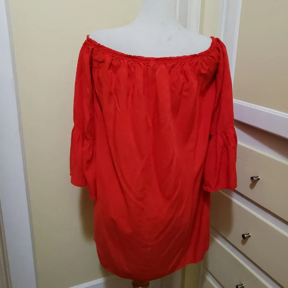 Red Hot Cotton Dress / May & Maya / Medium - Picture 5 of 6